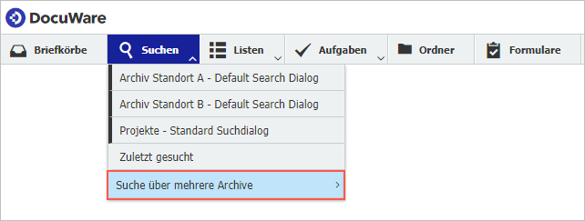 Suche ueber mehrere Archive
